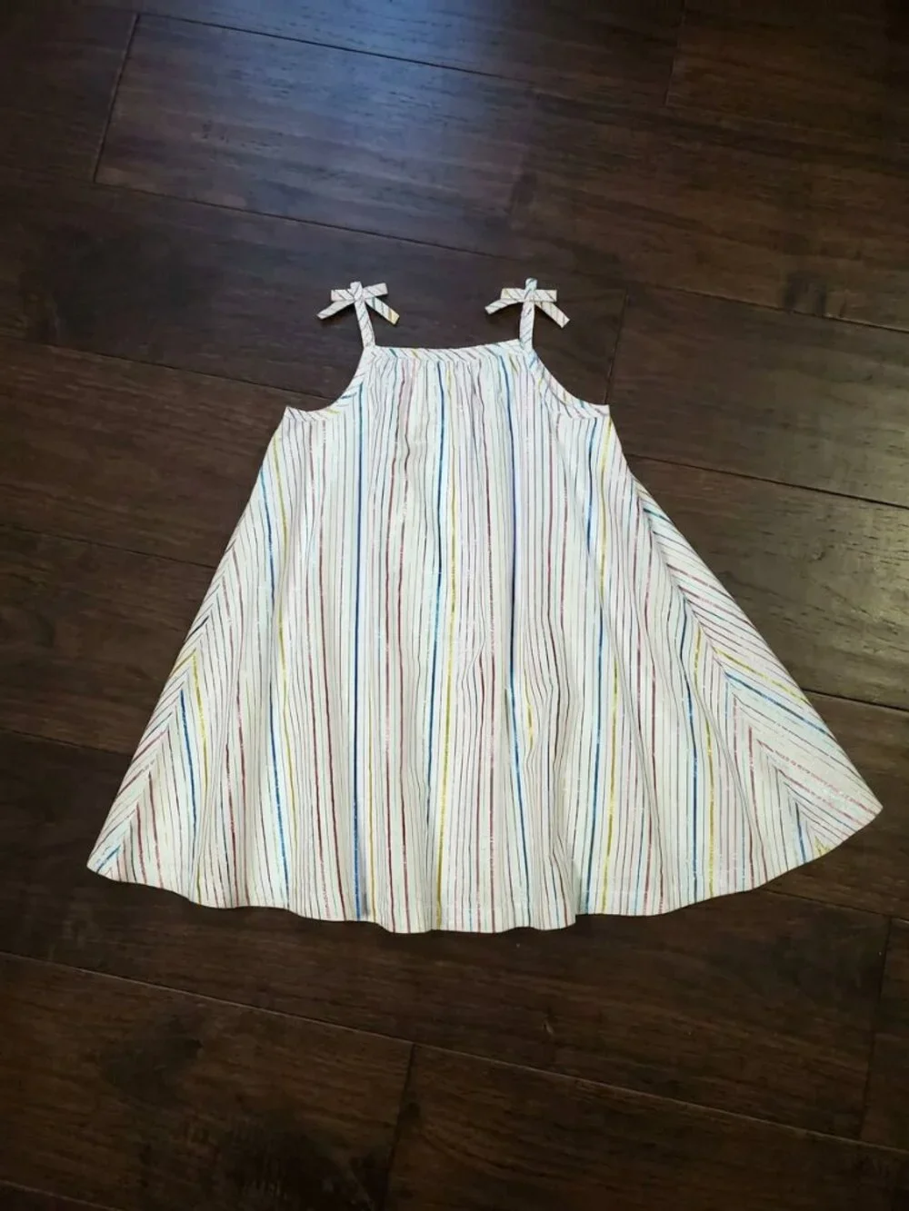 Hanna Andersson Metallic Striped Dress Size 110 (US 5)